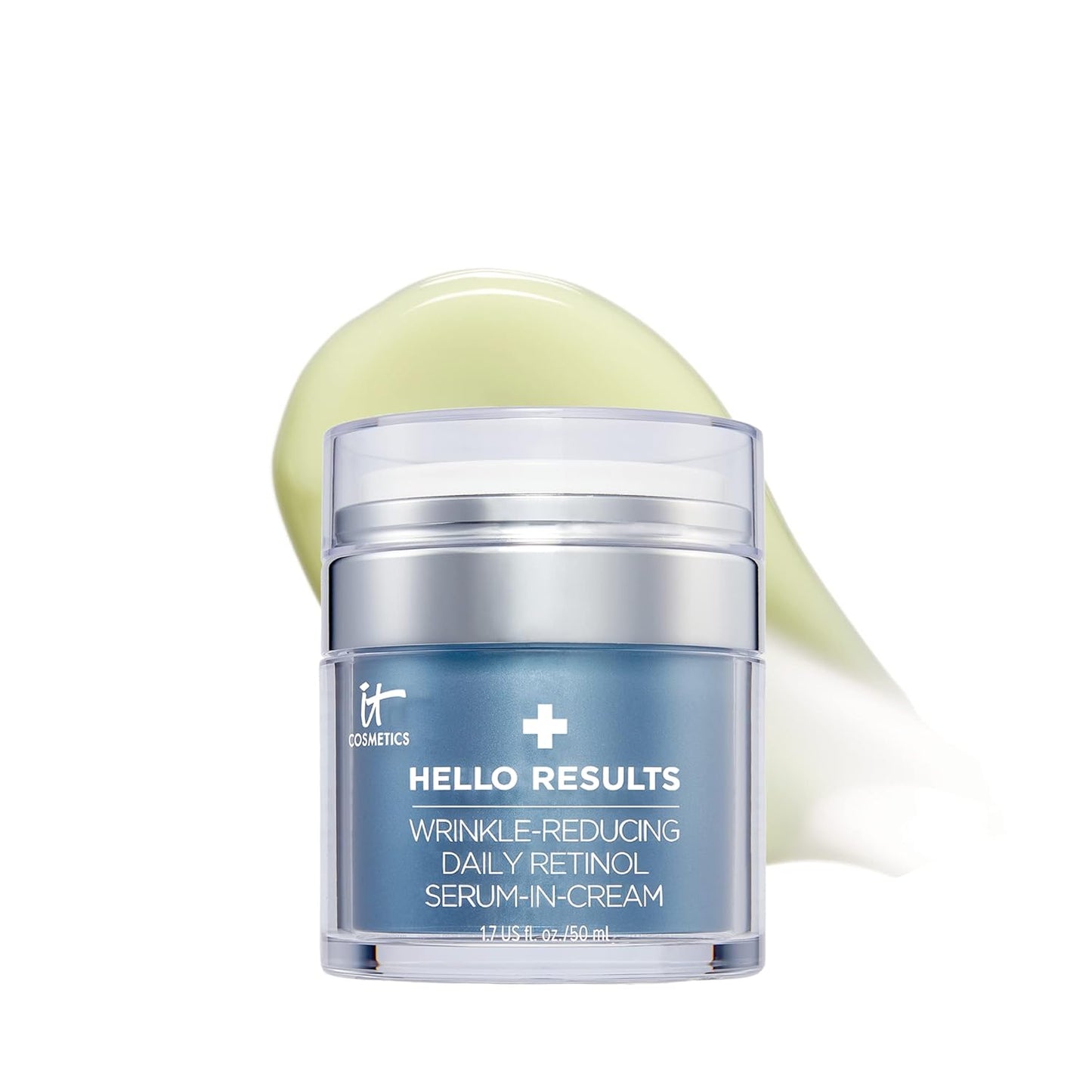 IT Cosmetics Hello Results Wrinkle-Reducing Daily Retinol Serum-in-Cream - Firming & Anti-Aging Retinol Face Cream with Niacinamide, Vitamin B5 & Vitamin E
