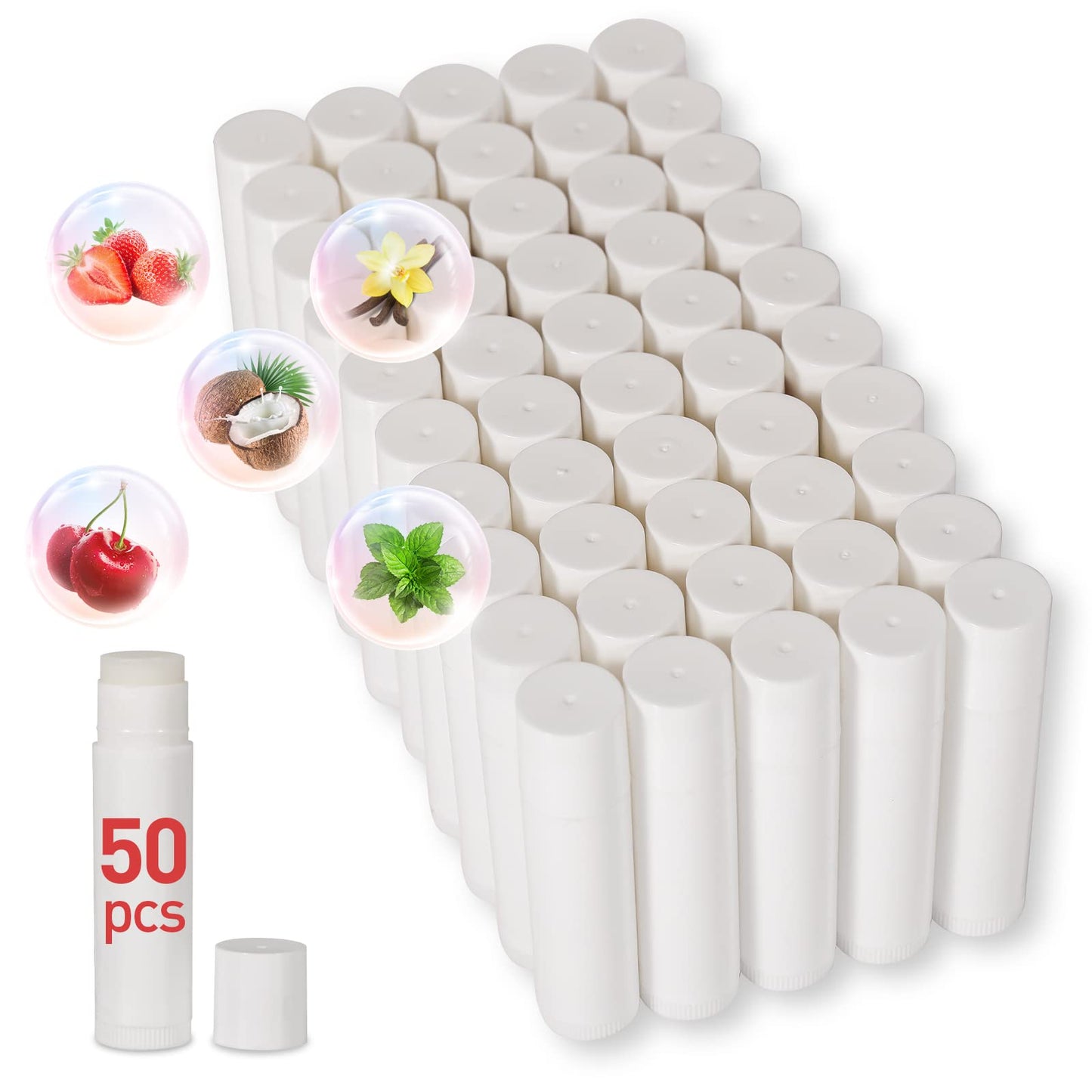 DMSKY Lip Balm Bulk Unlabeled 200 Pack, Natural Ingredients Vitamin E Shea Butter, Custom Chapstick Bulk For Party Favors & Wedding Favors