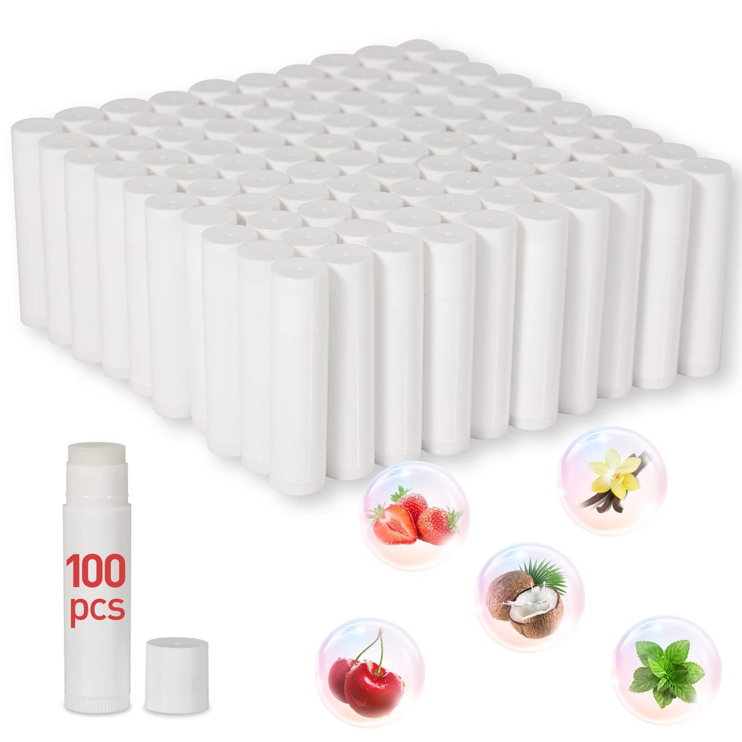 DMSKY Lip Balm Bulk Unlabeled 200 Pack, Natural Ingredients Vitamin E Shea Butter, Custom Chapstick Bulk For Party Favors & Wedding Favors