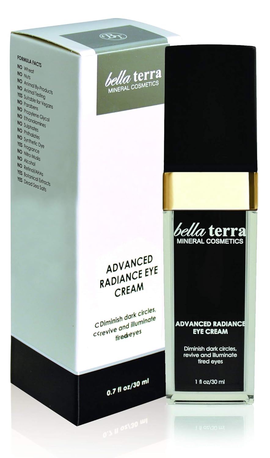 Bella Terra Advanced Radiance Eye Cream | Daily Moisturizer for Eyes | Reduce Wrinkles and Dark Circles | Fast-Acting Skin Renewal Treatment (1 fl. oz / 30ml)