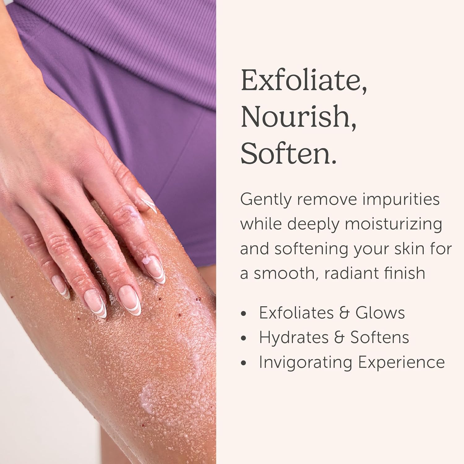 Nectar Life Exfoliating Sugar Scrub, Moisturizing Body Scrub with Coconut Oil & Shea Butter, Pre Shave Exfoliator (16 Ounce, Lavender)