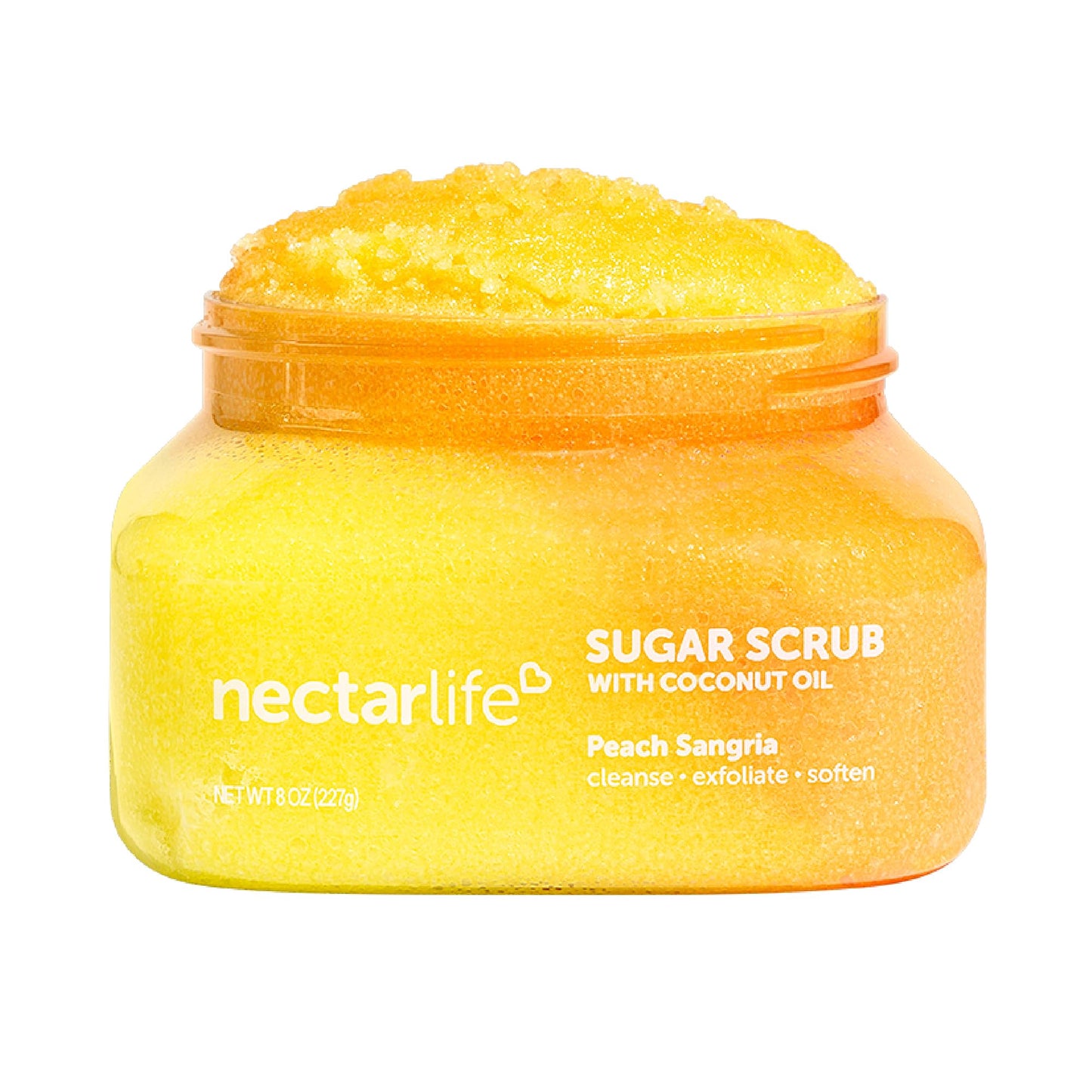 Nectar Life Exfoliating Sugar Scrub, Moisturizing Body Scrub with Coconut Oil & Shea Butter, Pre Shave Exfoliator (16 Ounce, Lavender)