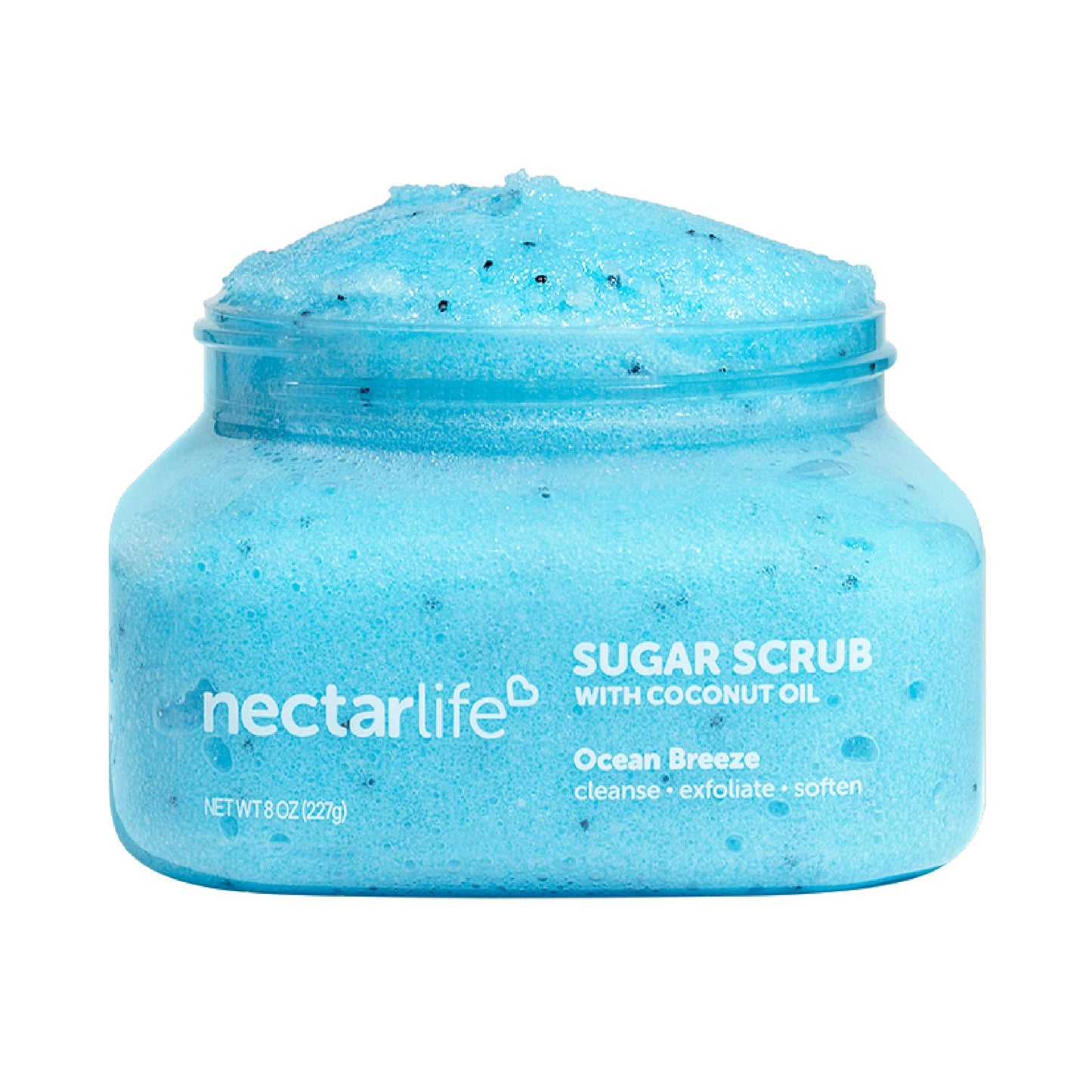 Nectar Life Exfoliating Sugar Scrub, Moisturizing Body Scrub with Coconut Oil & Shea Butter, Pre Shave Exfoliator (16 Ounce, Lavender)