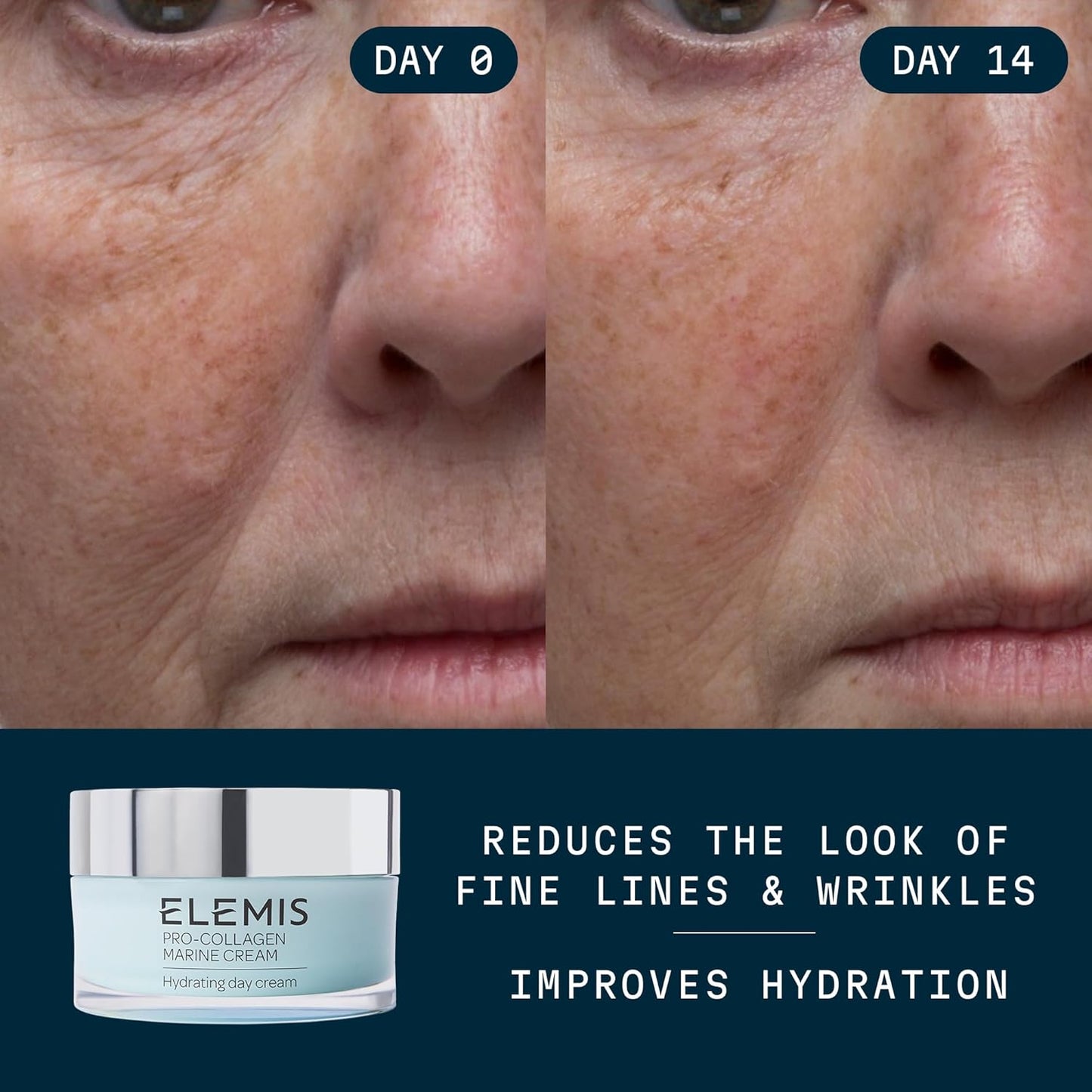 ELEMIS Pro-Collagen Marine Cream, Lightweight Anti-Wrinkle Daily Facial Moisturizer