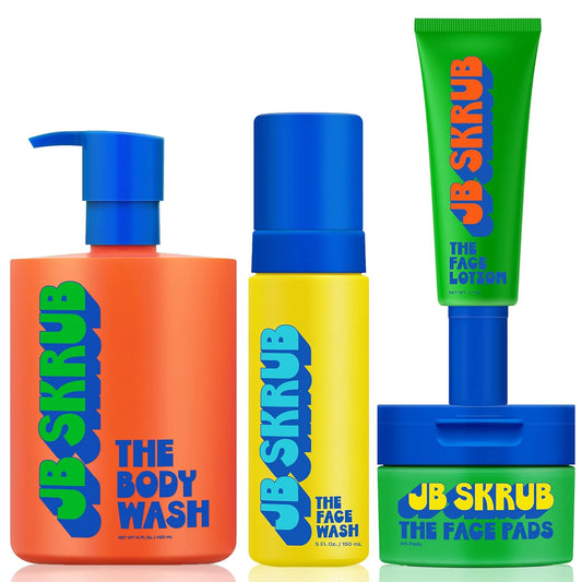 Complete Kids Skin Care: Face Wash, Body Wash, Face Pads, Lotion - Boost Confidence, Hello Radiance, Goodbye Grease