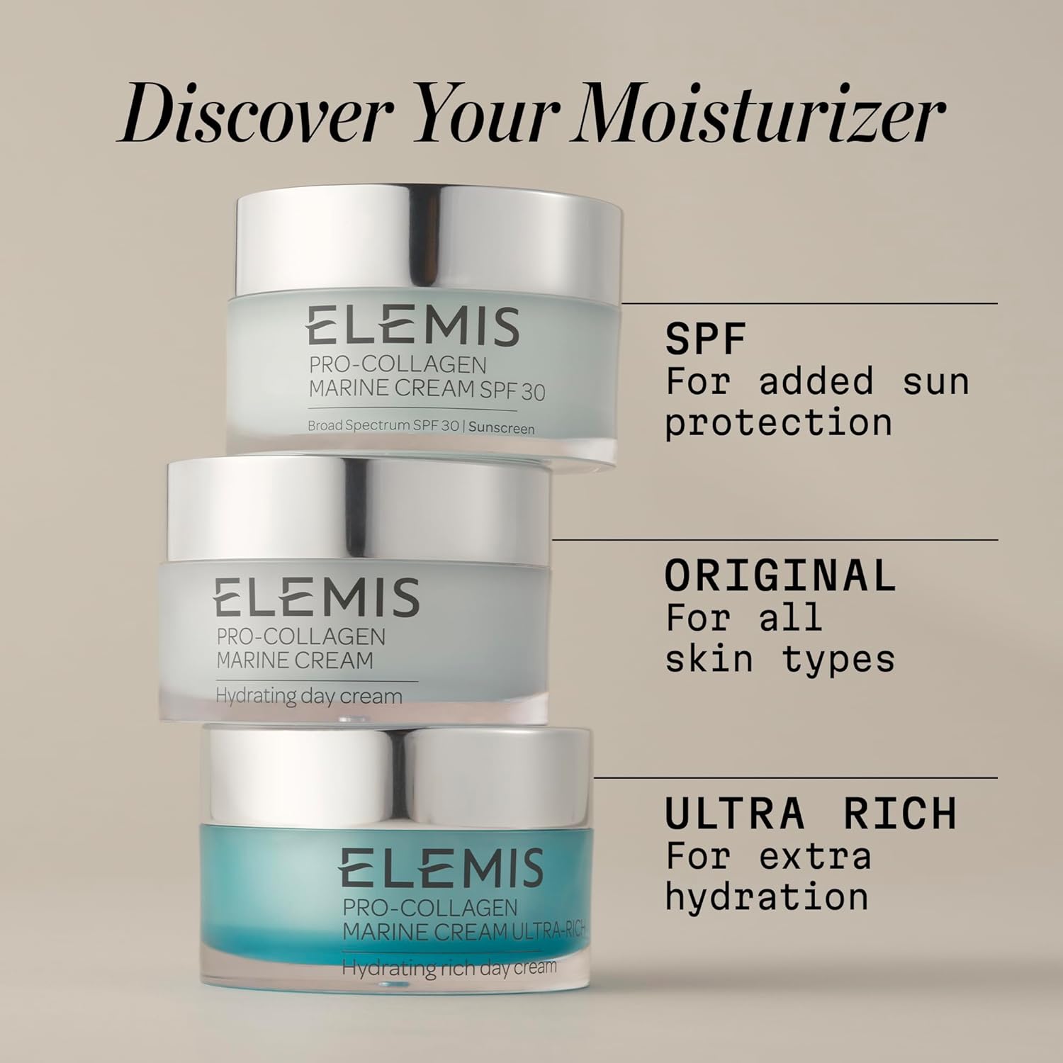 ELEMIS Pro-Collagen Marine Cream, Lightweight Anti-Wrinkle Daily Facial Moisturizer