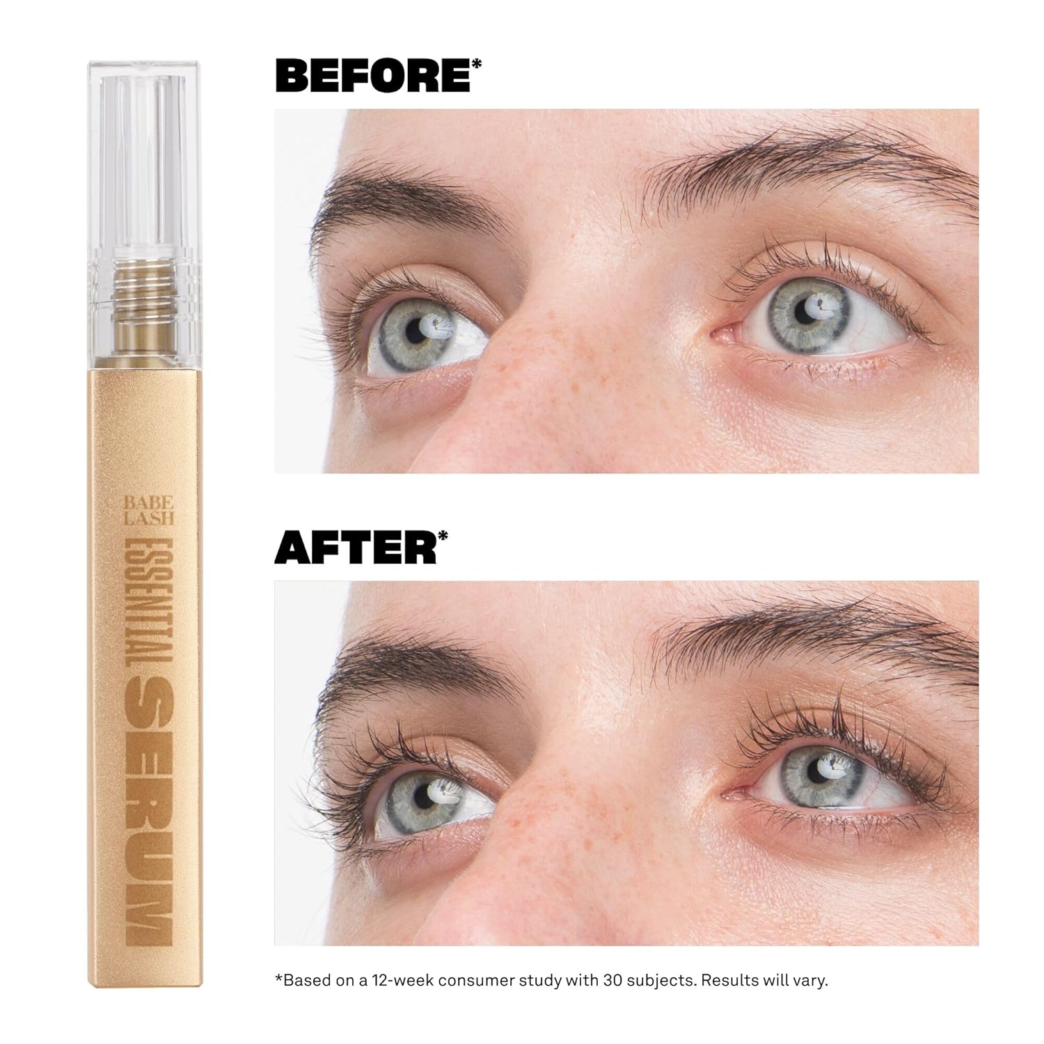 Babe Original Lash Serum - Fuller & Longer Looking Eyelashes, Advanced Lash Enhancing Treatment for Natural Lashes, Extensions & Eyebrows, Vegan & Cruelty-Free